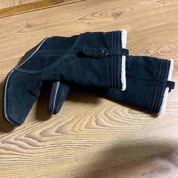 COLE HAAN waterproof Wedge Suede Lined Sherpa On Shaft Mid-Calf Boots - Picture 12 of 12